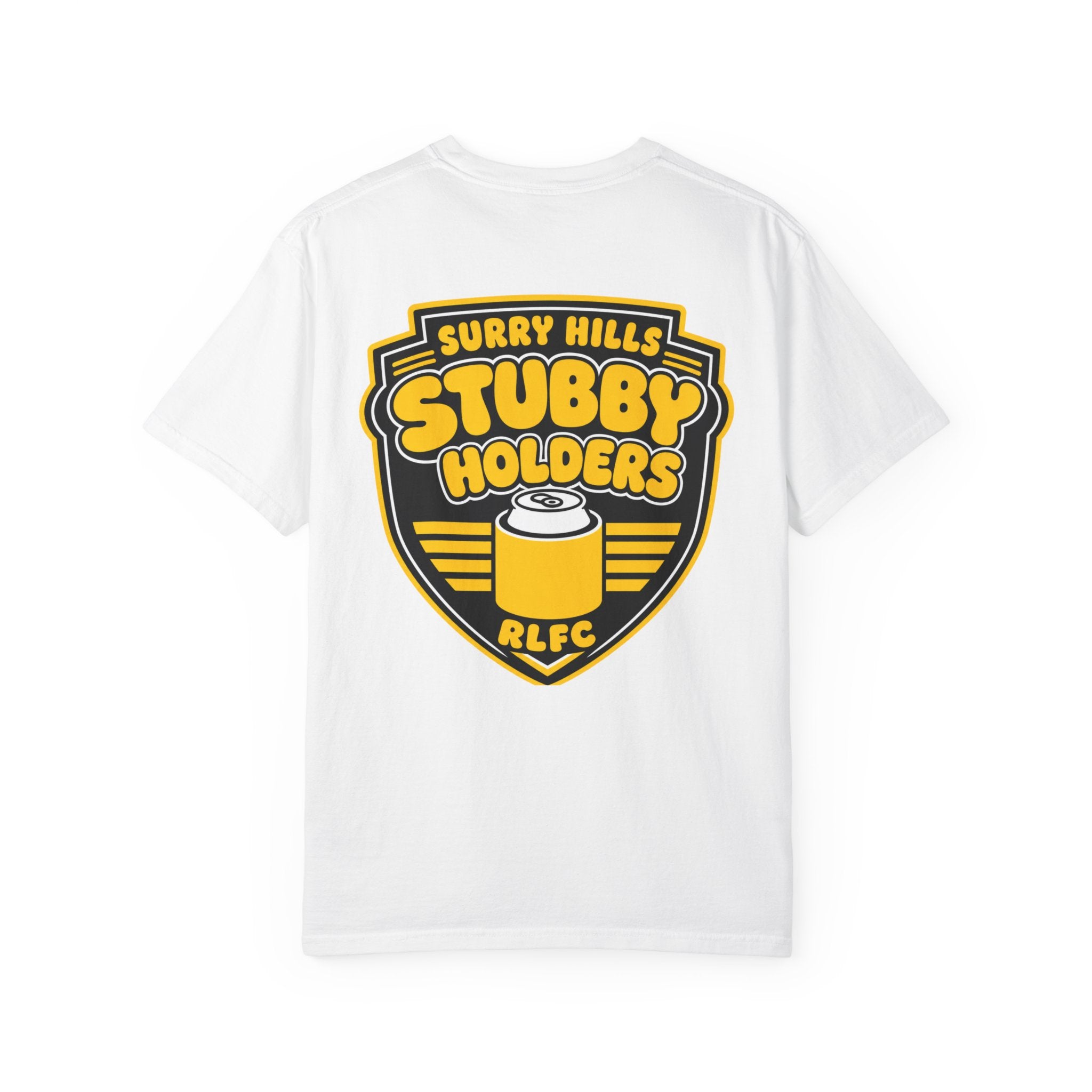 Stubby Holders RLFC Shield T-Shirt — Surry Hills Beer Can Logo Tee