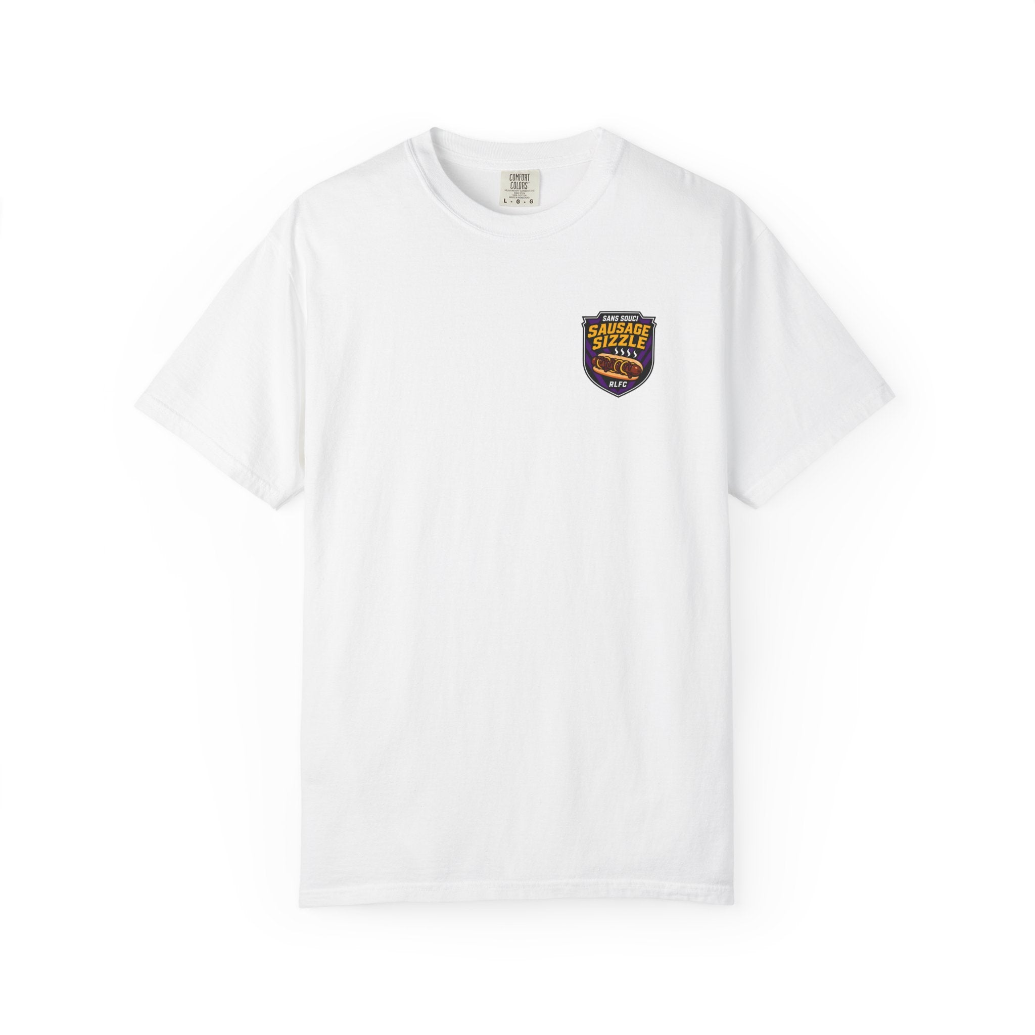 Sausage Sizzle Shield T-Shirt — Sans Souci Sausage Sizzle RLFC Tee
