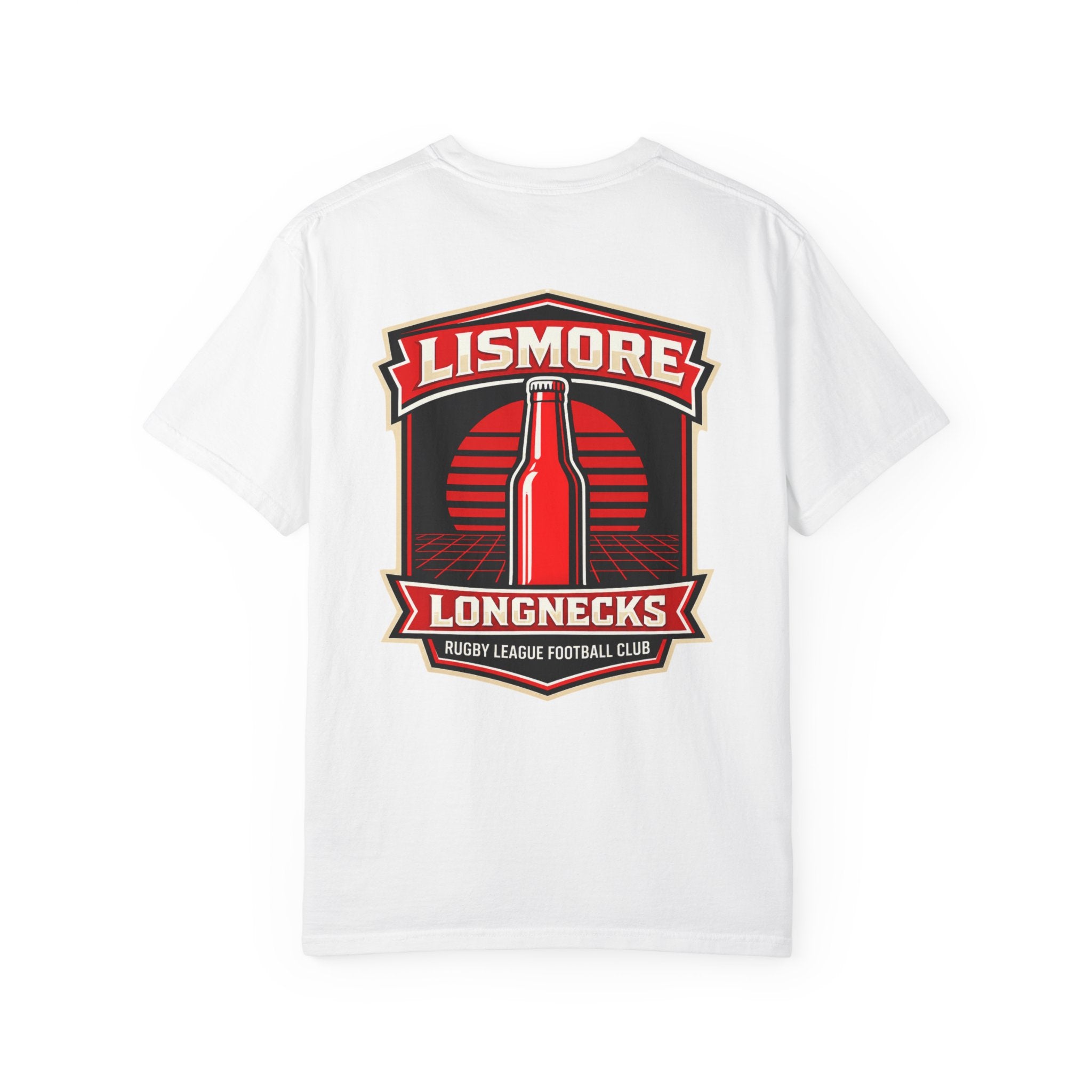 Lismore Longnecks Rugby Club T-Shirt — Vintage Bottle Crest Tee
