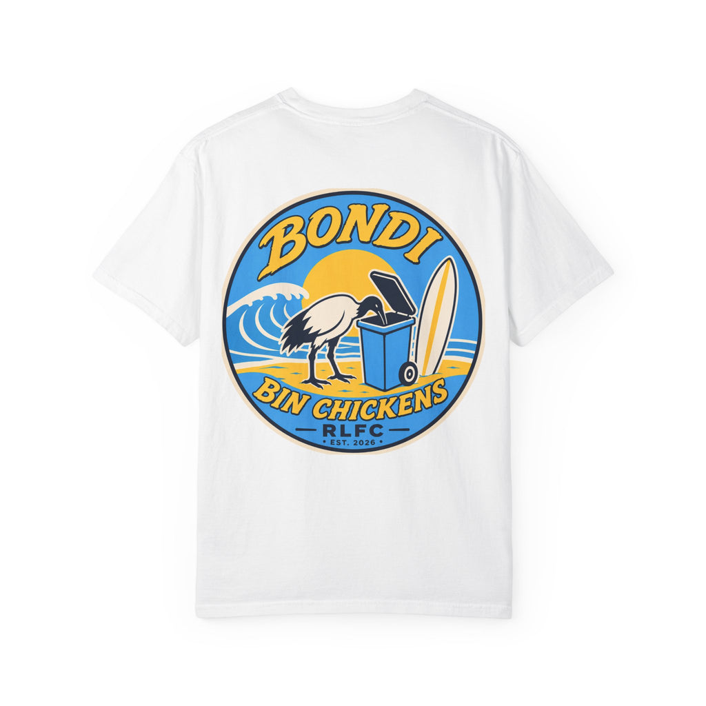 Bondi Bin Chickens Graphic T-Shirt — Coastal Surf Logo Tee