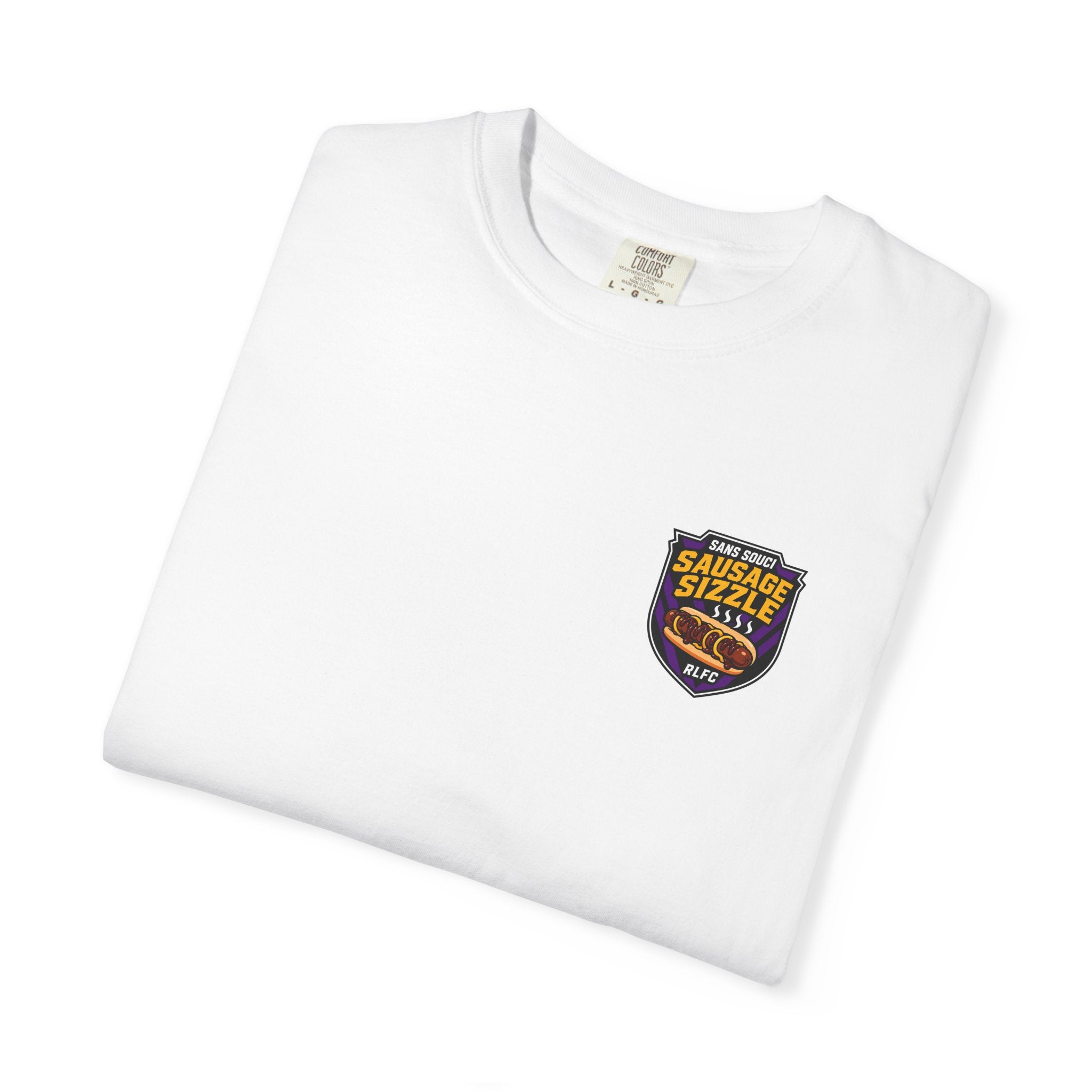 Sausage Sizzle Shield T-Shirt — Sans Souci Sausage Sizzle RLFC Tee