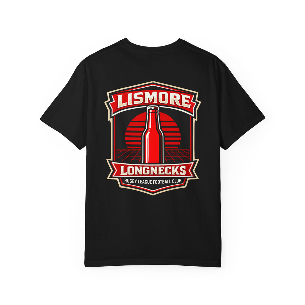 Lismore Longnecks Rugby Tee — Vintage Bottle Crest T-Shirt