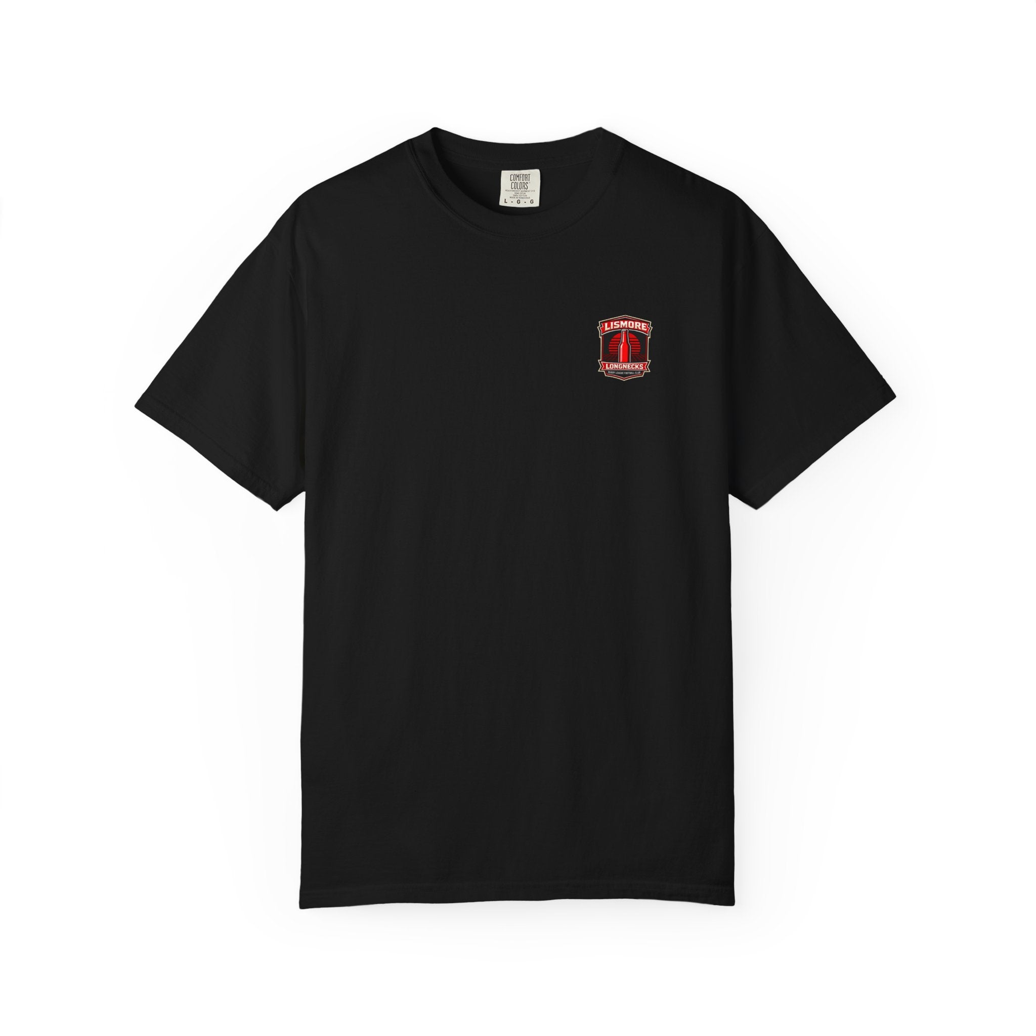 Lismore Longnecks Rugby Tee — Vintage Bottle Crest T-Shirt