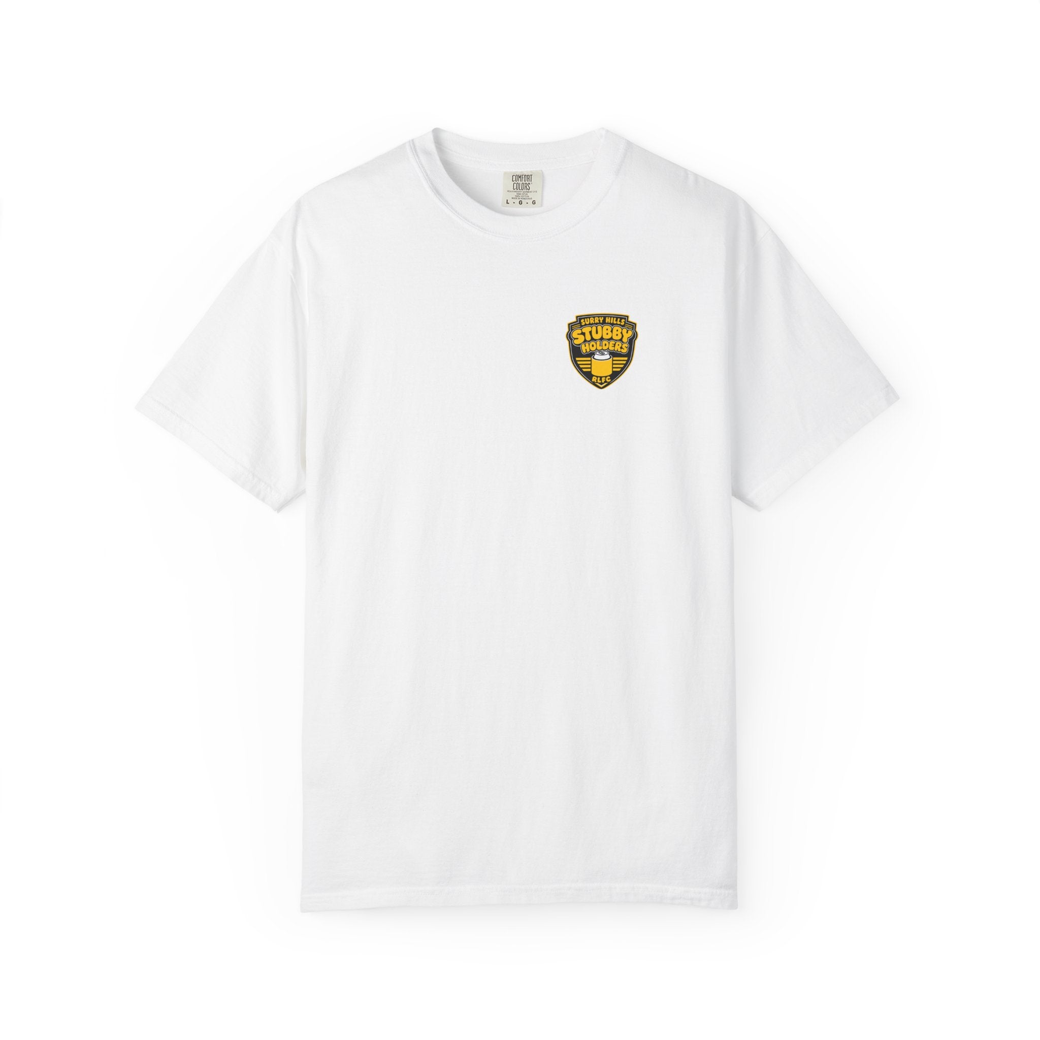 Stubby Holders RLFC Shield T-Shirt — Surry Hills Beer Can Logo Tee
