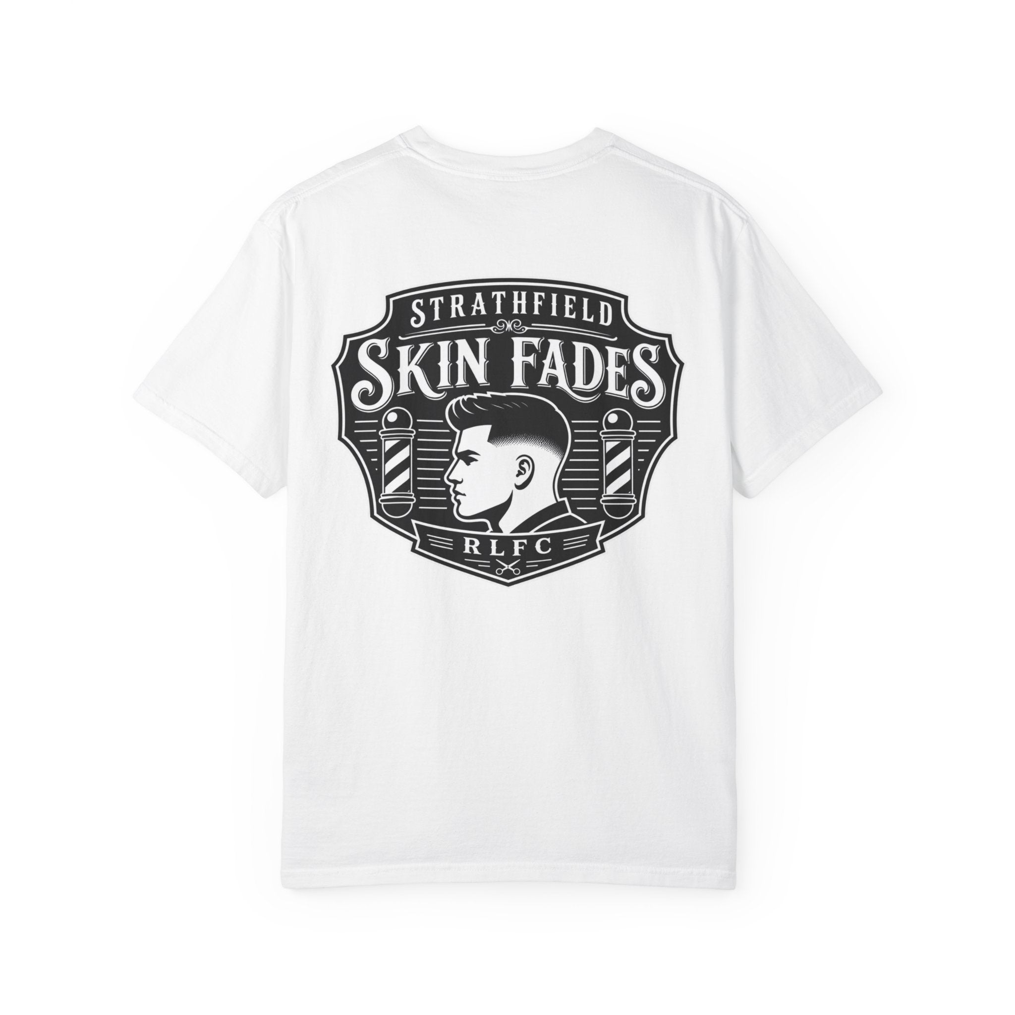 Barbershop Logo T-Shirt — "Skin Fades" Crewneck
