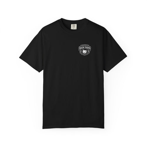 Barber Shop 'Skin Fades' T-Shirt — Vintage Barbershop Logo Tee