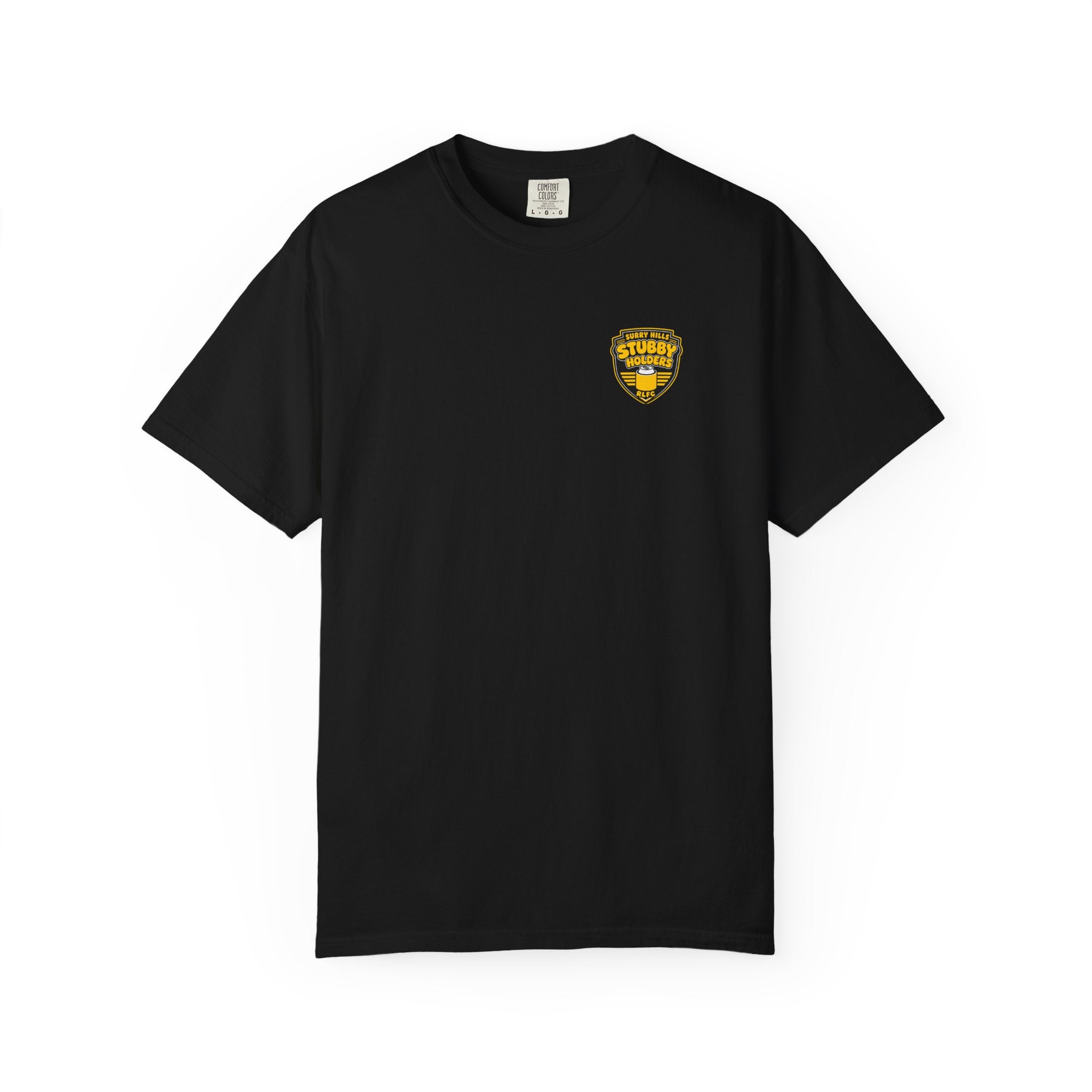Stubby Holders T-Shirt — Surry Hills RLFC Retro Beer Can Logo Tee