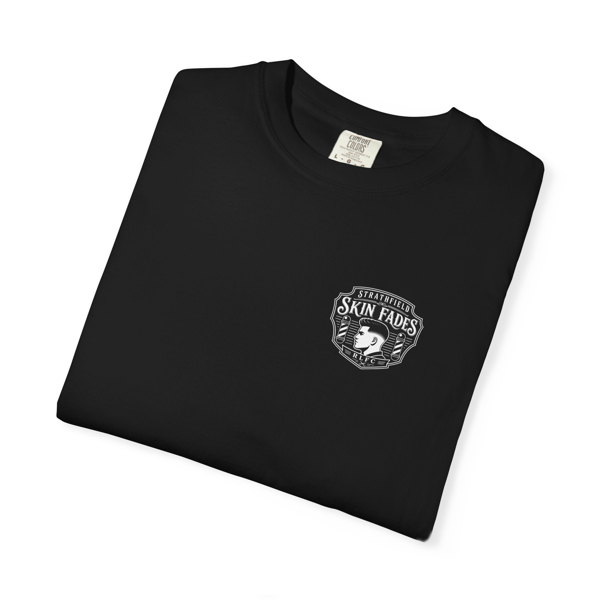 Barber Shop 'Skin Fades' T-Shirt — Vintage Barbershop Logo Tee