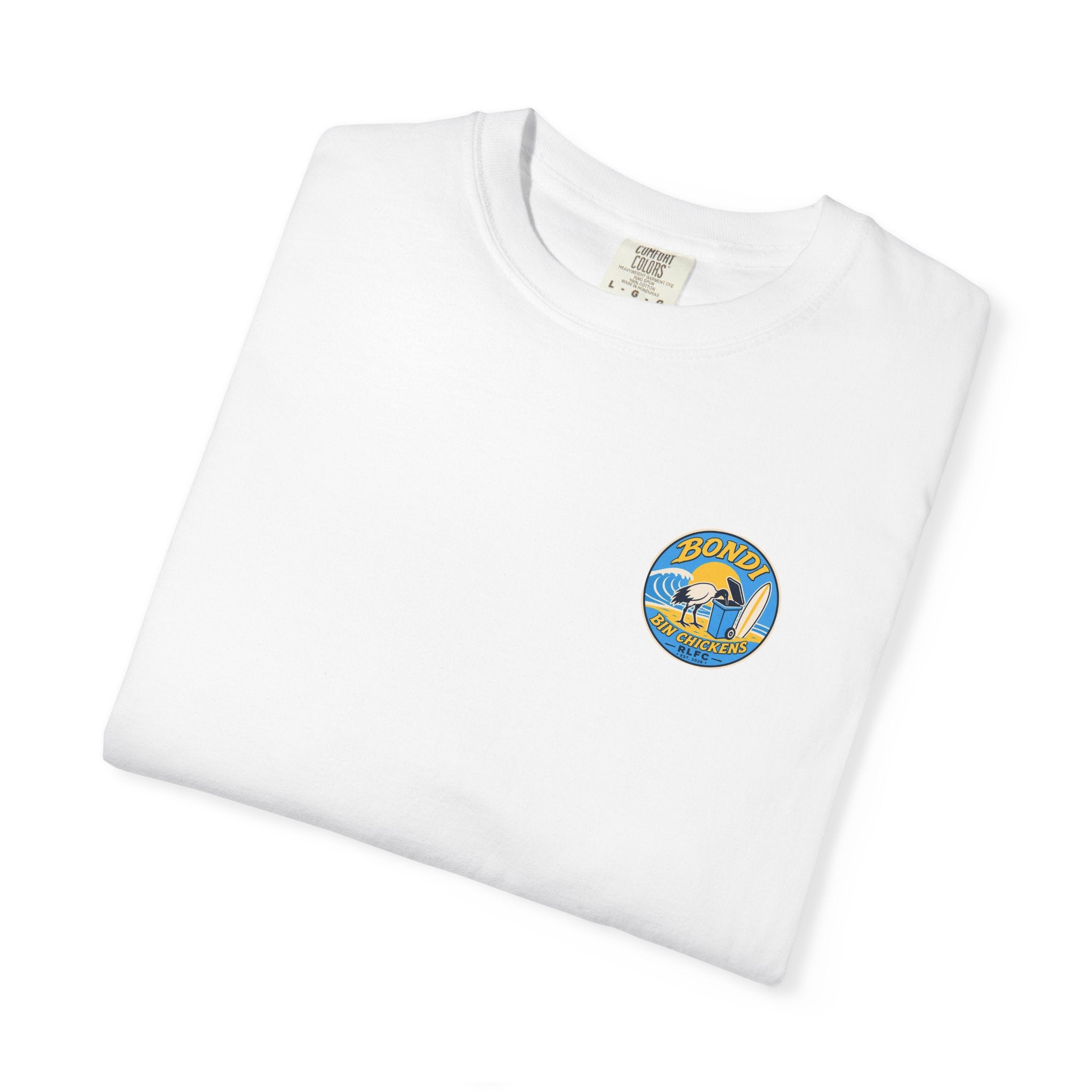 Bondi Bin Chickens Graphic T-Shirt — Coastal Surf Logo Tee