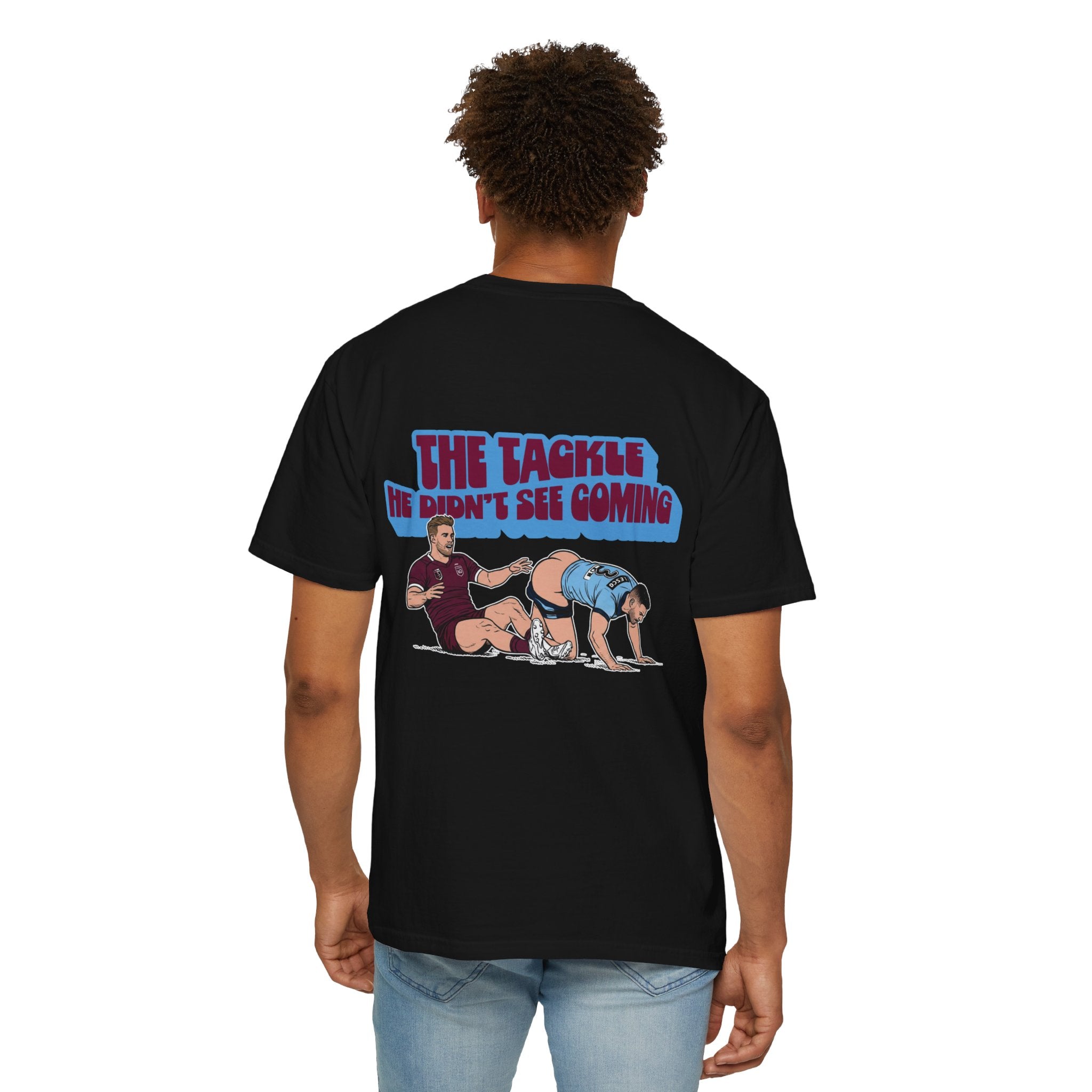 The Tackle He Never Saw Coming Tee - Black