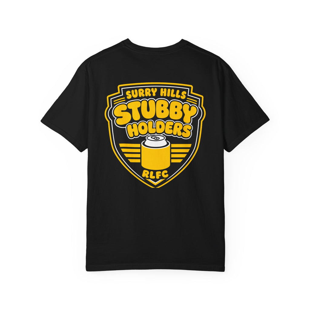 Stubby Holders T-Shirt — Surry Hills RLFC Retro Beer Can Logo Tee