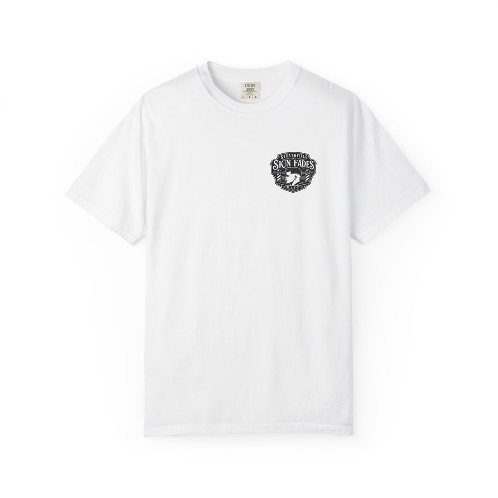 Barbershop Logo T-Shirt — "Skin Fades" Crewneck